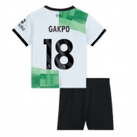 Liverpool Cody Gakpo #18 Udebane Trøje Børn 2023-24 Kortærmet (+ Korte bukser)